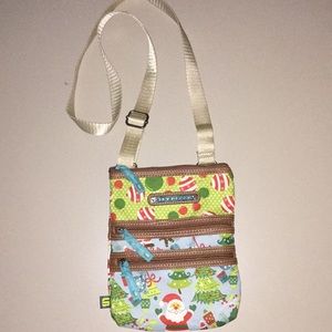 Lily Bloom Christmas print Crossbody purse